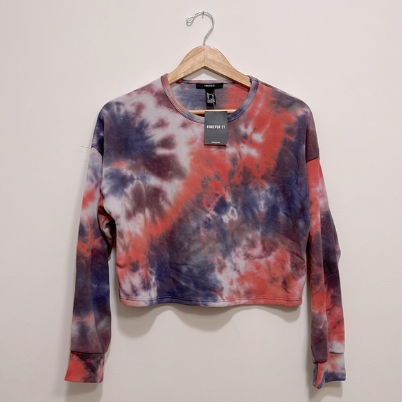 Forever 21 tie dye long sleeves sweater size small - Picture 1 of 9